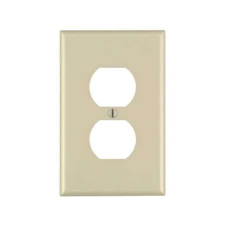 Leviton Leviton Ivory 1 gang Plastic Duplex Wall Plate 1 pk 80503-00I